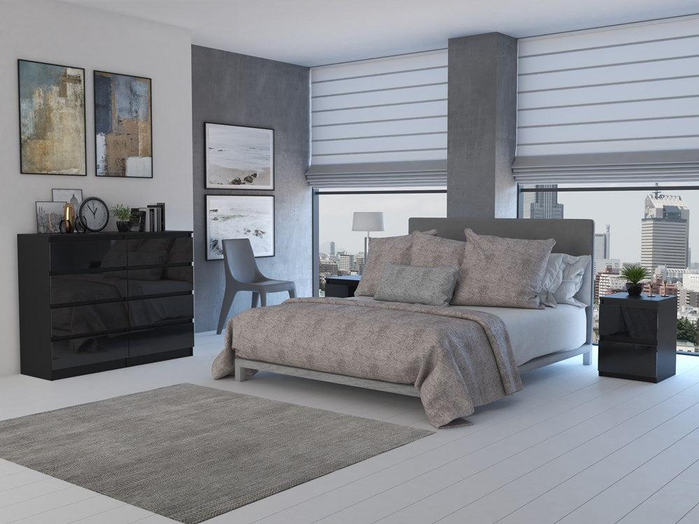 KOMODA MALWA M8 120 - CZARNY POŁYSK