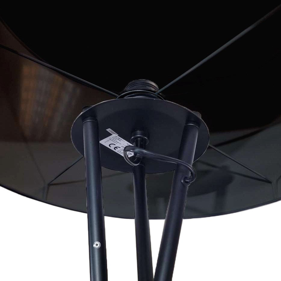 Hugo Lampa Podłogowa 1xE27 Max.40W Czarny/Transparentny/Czarny