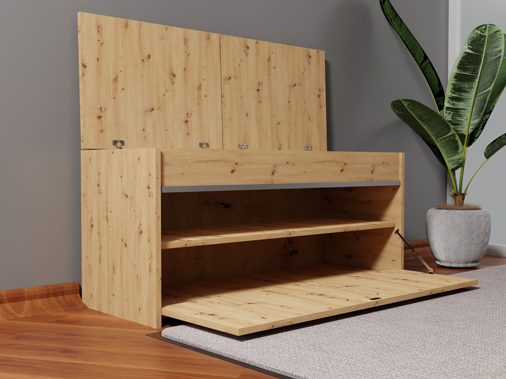 SZAFKA NA BUTY SIEDZISKO SCHOWEK ROMA DĄB ARTISAN