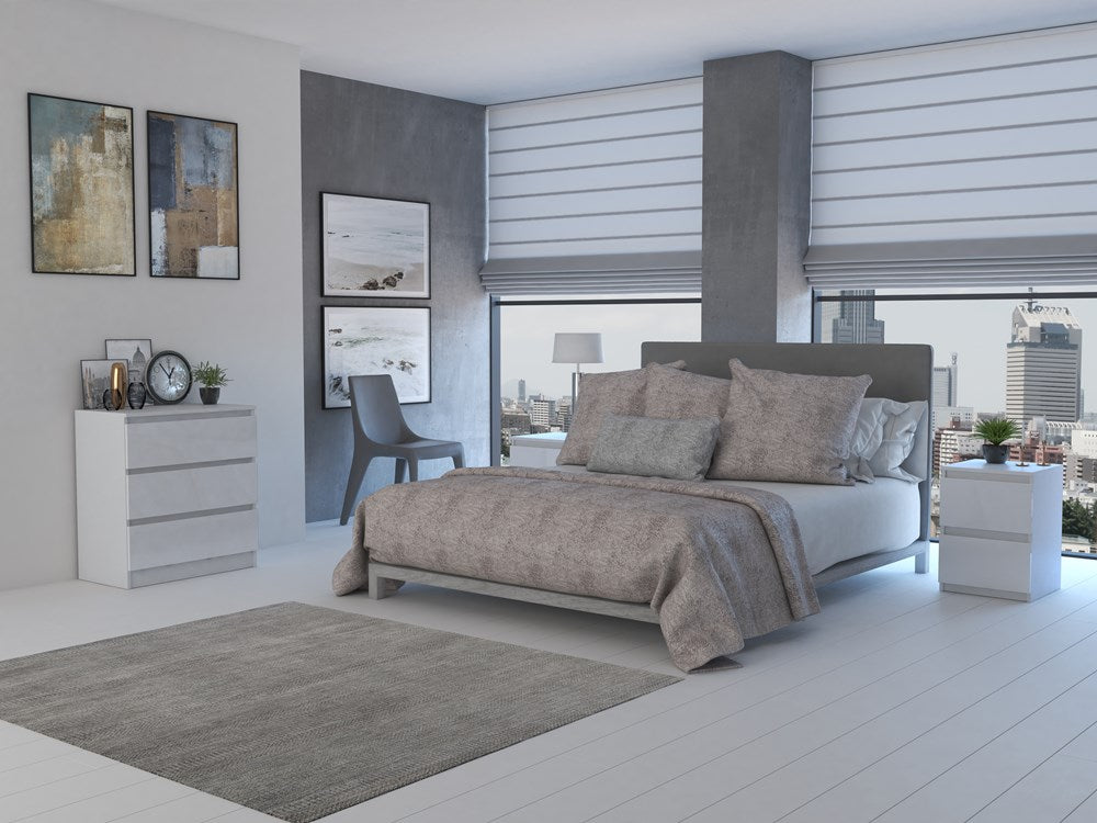 SZAFKA NOCNA MALWA M2 - BIEL POŁYSK