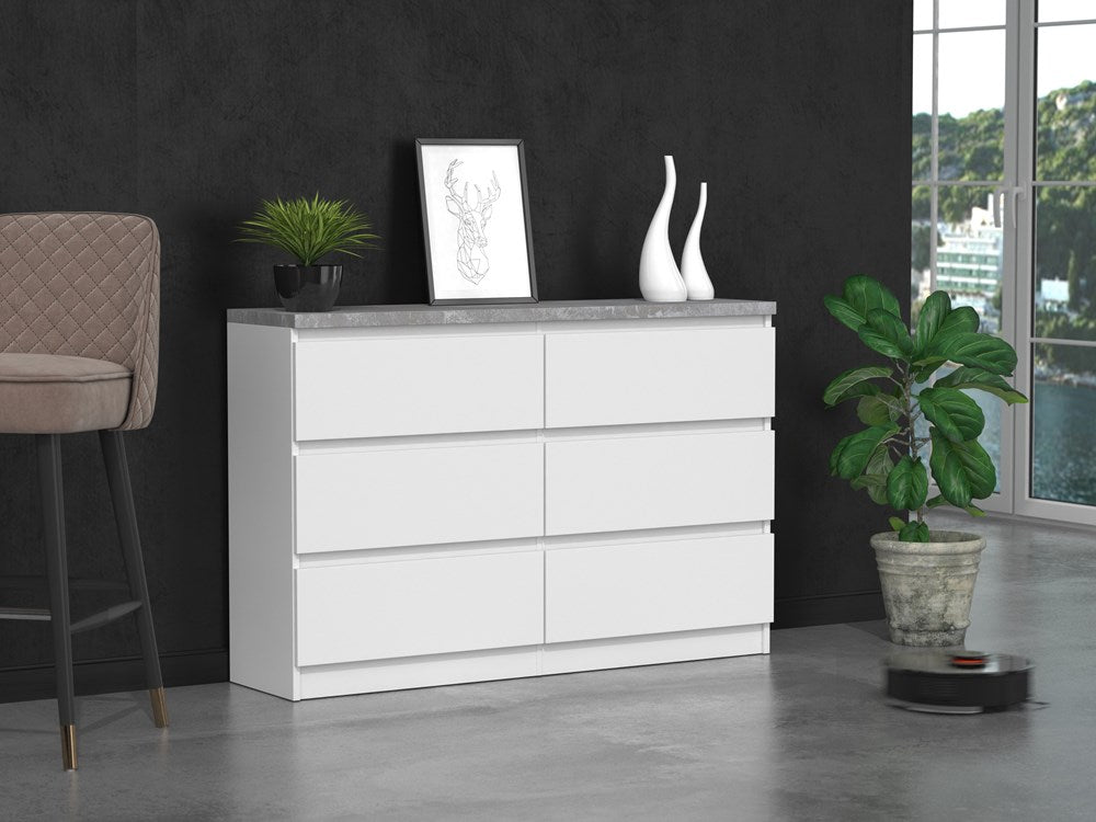 KOMODA MALWA M6 120 - BIEL BETON