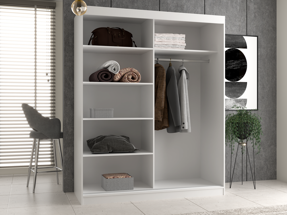 SZAFA IGA 160 Z 2 LUSTRAMI - DĄB ARTISAN