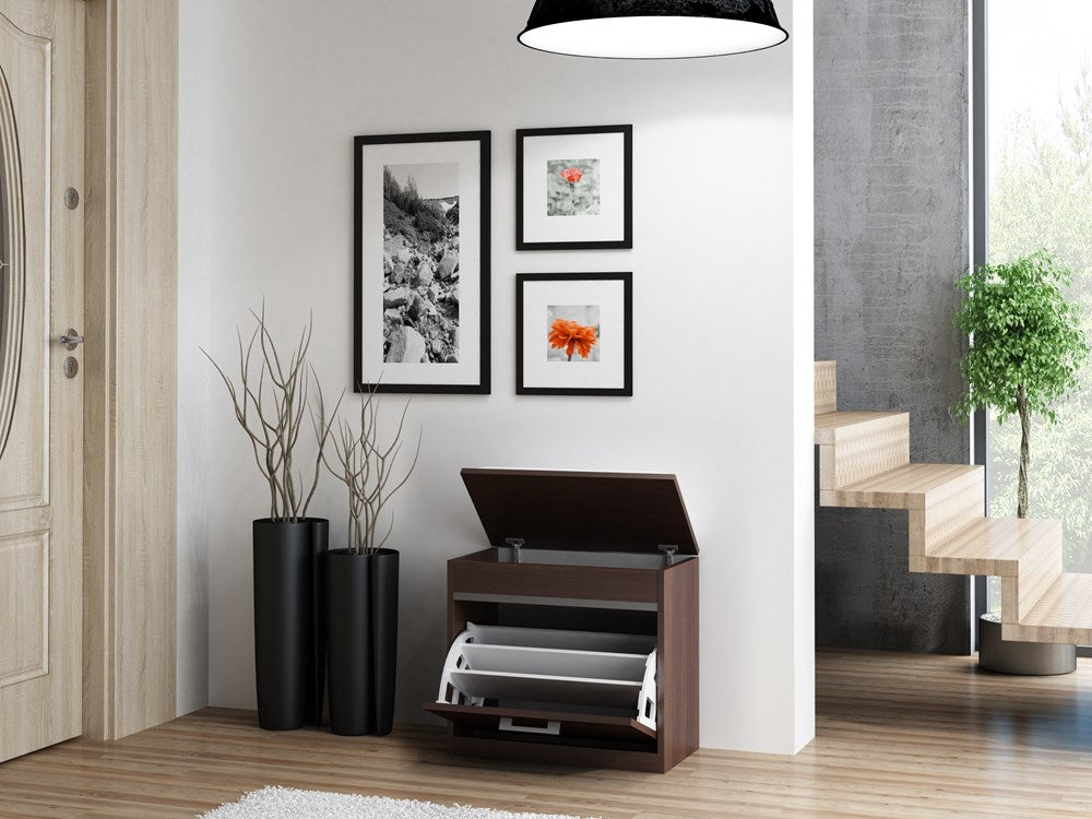 SZAFKA NA OBUWIE BUTY SIEDZISKO SCHOWEK MILANO WENGE