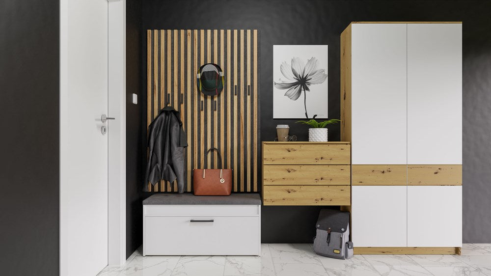 SZAFKA NA BUTY PARMA SIEDZISKO SCHOWEK BIAŁA