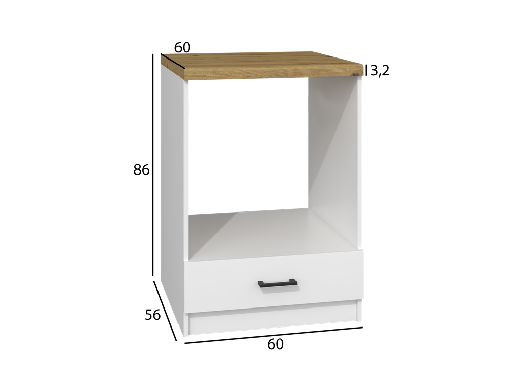 SZAFKA KUCHENNA DO ZESTAWU 60CM BIEL DĄB ARTISAN