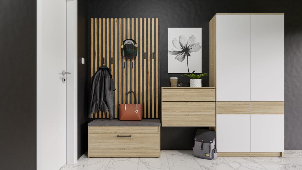 SZAFKA NA BUTY PARMA SIEDZISKO SCHOWEK DĄB SONOMA