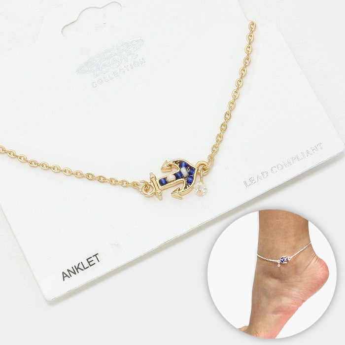 Colorful Bead Anchor Anklet