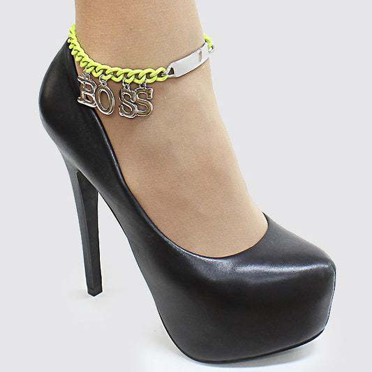 "Boss" Tag Link Anklet