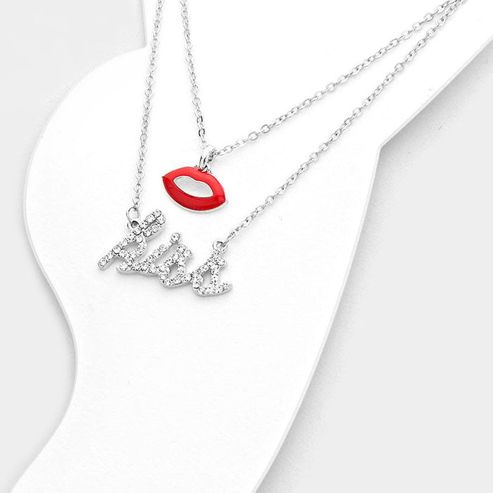 Double Strand Crystal Bias Anklet