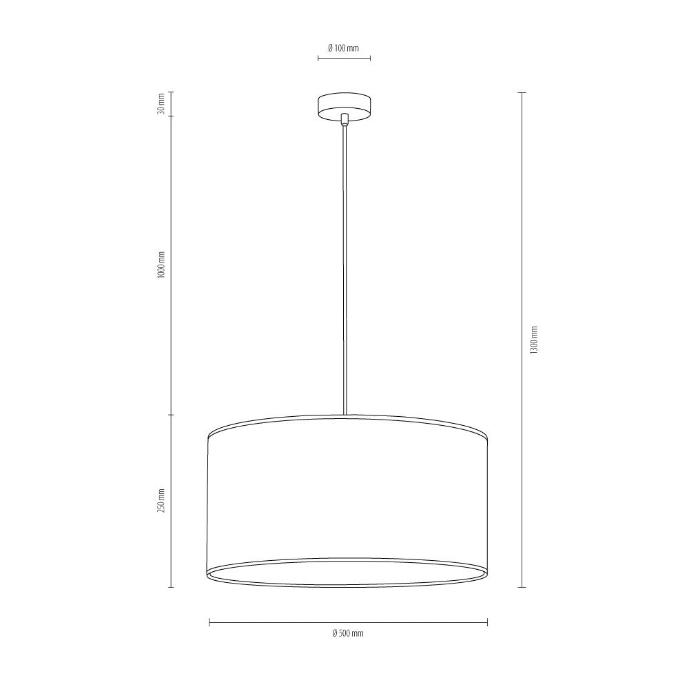 Eko Lampa Wisząca 1xE27 Max.60W Brzoza/Biały