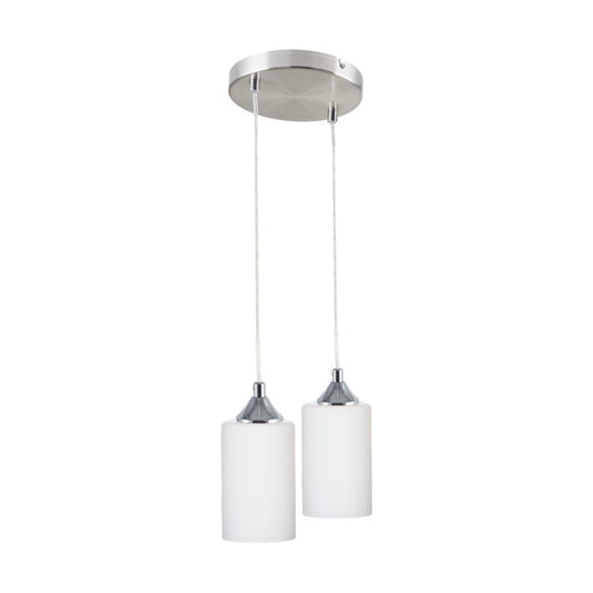 Bosco Mix Lampa Wisząca 2xE27 Max.60W Satynam/Transparentny PVC/Biały