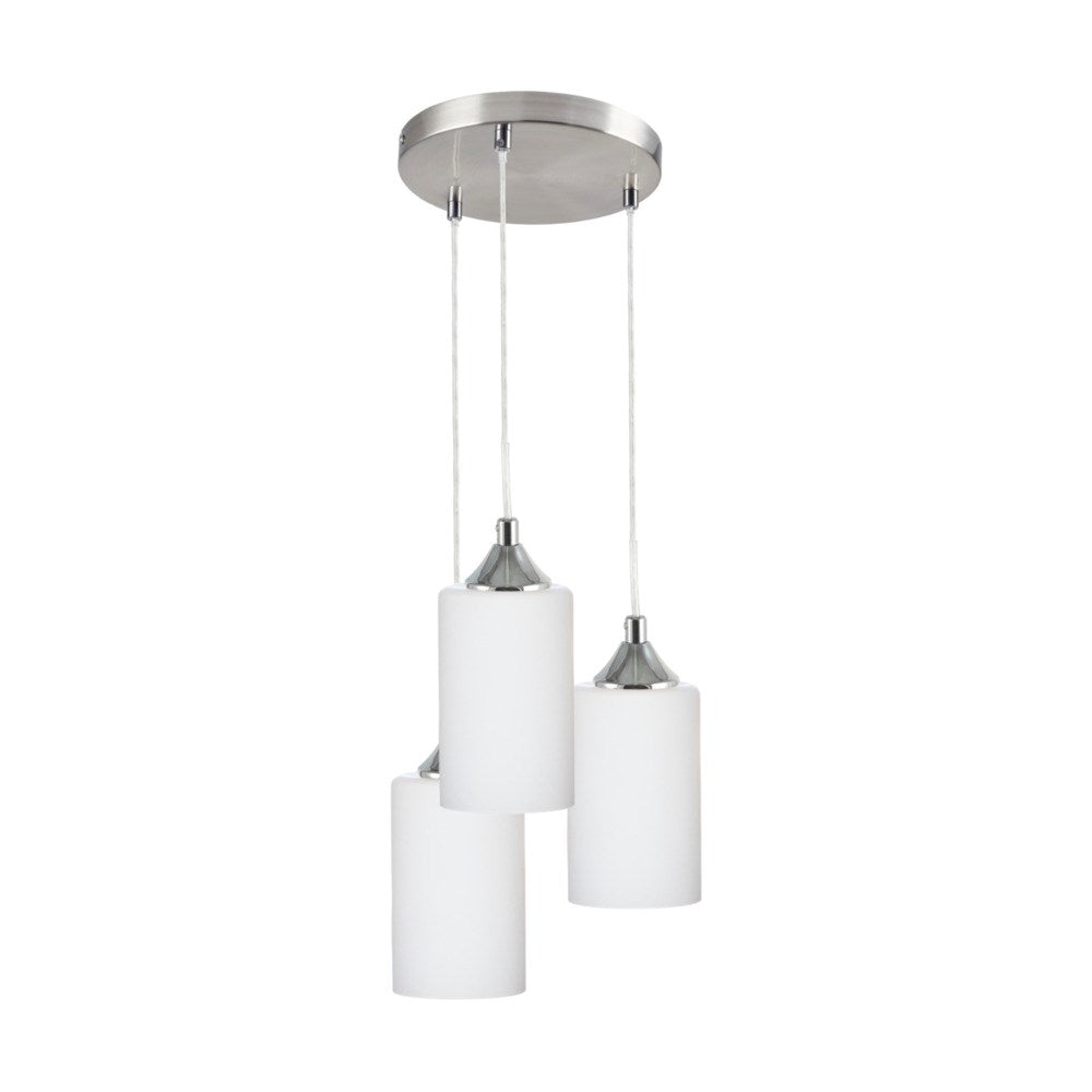 Bosco Mix Lampa Wisząca 3xE27 Max.60W Satyna/Transparentny PVC/Biały