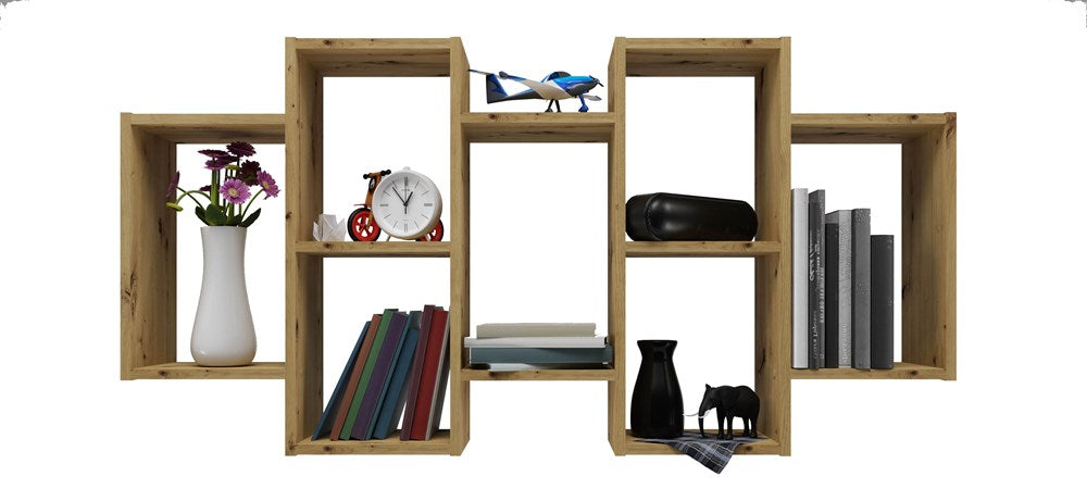 REGAŁ WISZĄCY BILBAO 7.0 ŚCIENNY PÓŁKI DĄB ARTISAN