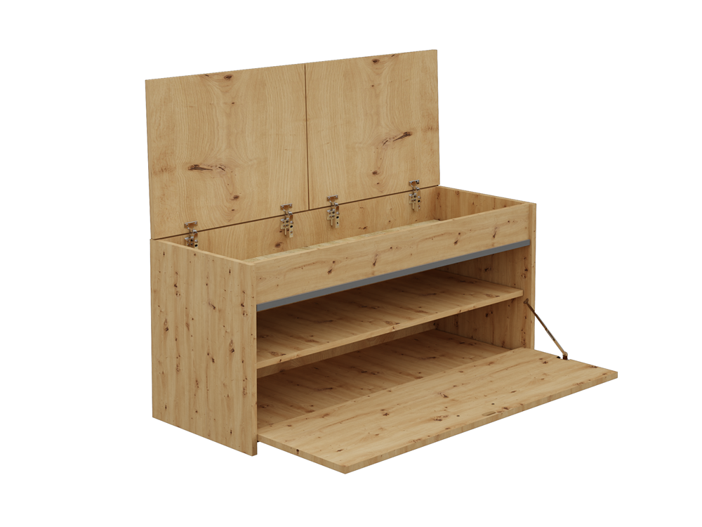 SZAFKA NA BUTY SIEDZISKO SCHOWEK ROMA DĄB ARTISAN