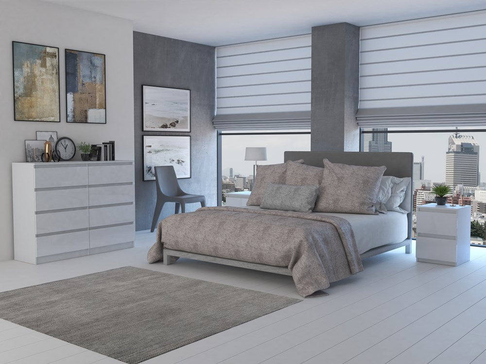 KOMODA MALWA M8 120 - BIEL POŁYSK