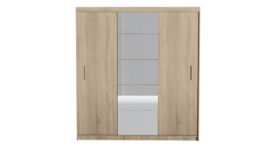 SZAFA FARO DRZWI PRZESUWNE LUSTRO 235CM DĄB SONOMA