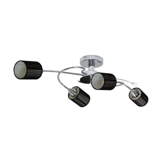 Marbella Lampa Sufitowa 4xE14 Max.9W Chrom/Czarny