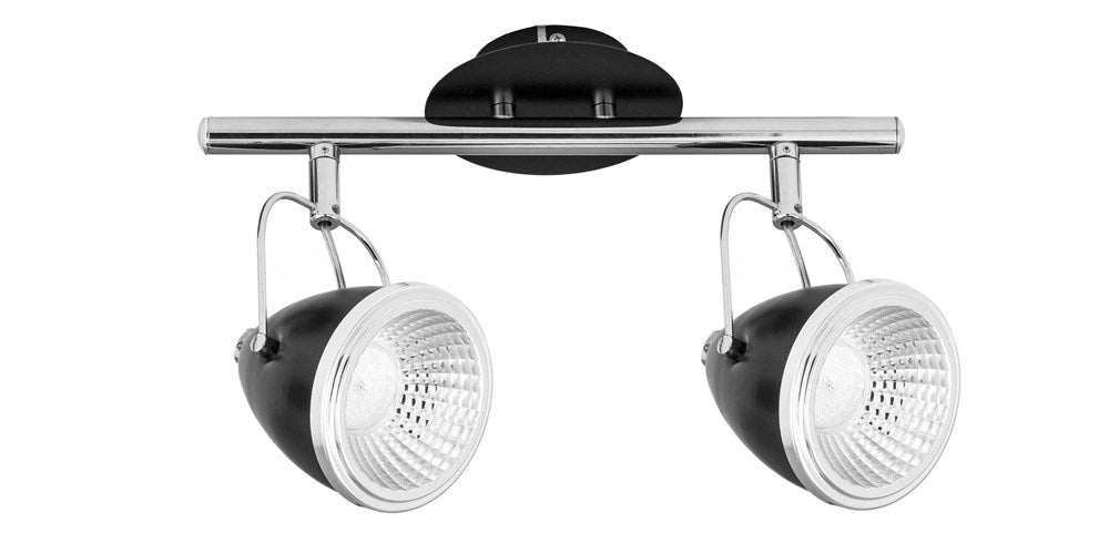 Oliver Lampa Sufitowa Incl. 2xGU10 LED 5,5W Czarny/Chrom