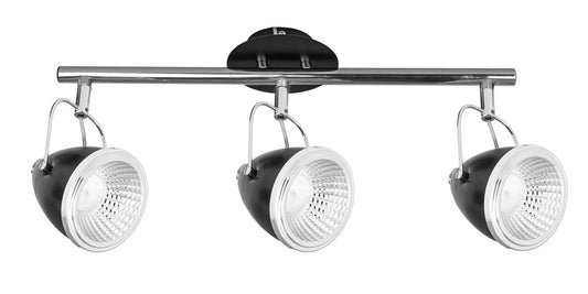 Oliver Lampa Sufitowa Incl. 3xGU10 LED 5,5W Czarny/Chrom