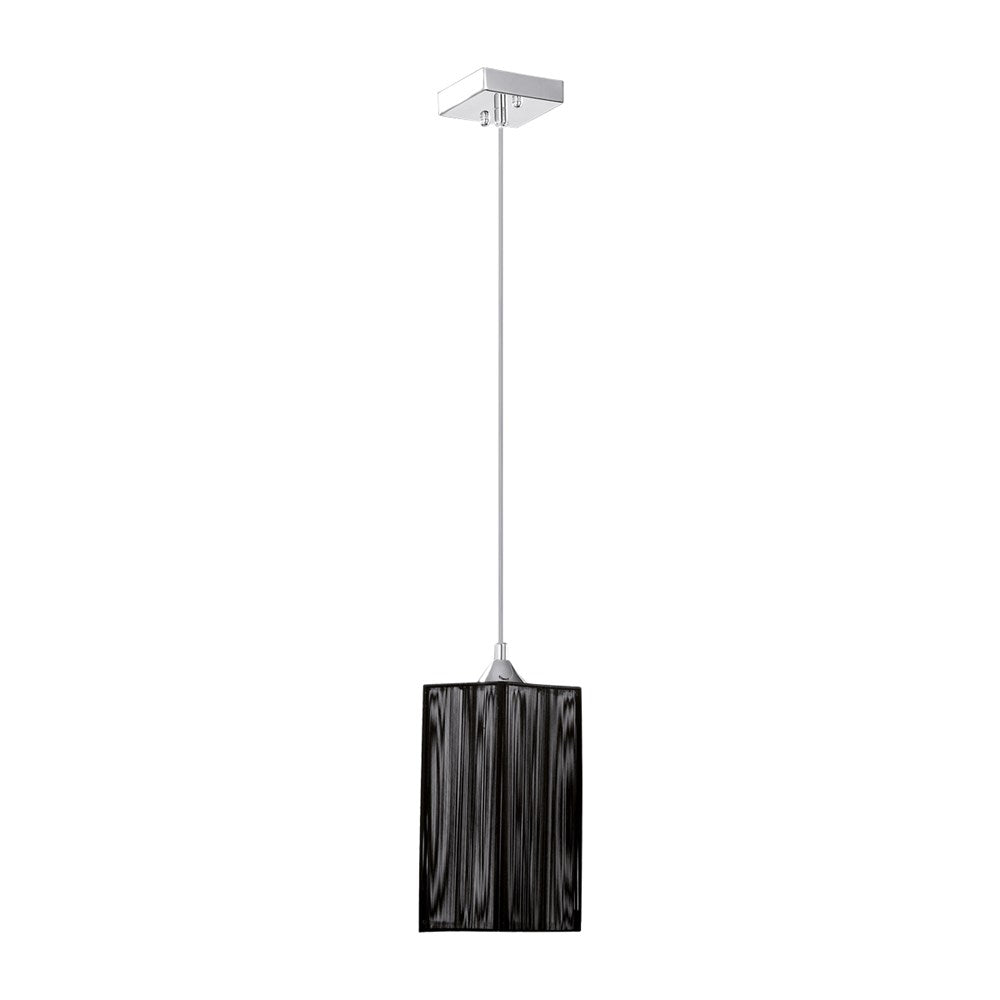 Atana Lampa Wisząca 1xE27 60W Chrom/Czarny