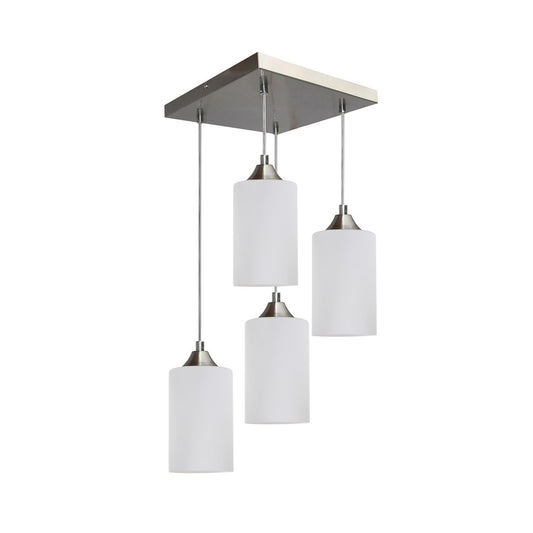 Bosco Mix Lampa Wisząca 4xE27 Max.60W Satyna/Transparentny/Biały v2