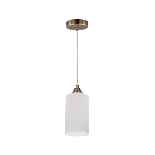 M&M Lampa Wisząca 1xE27 60W Patyna/Transparentny/Biały