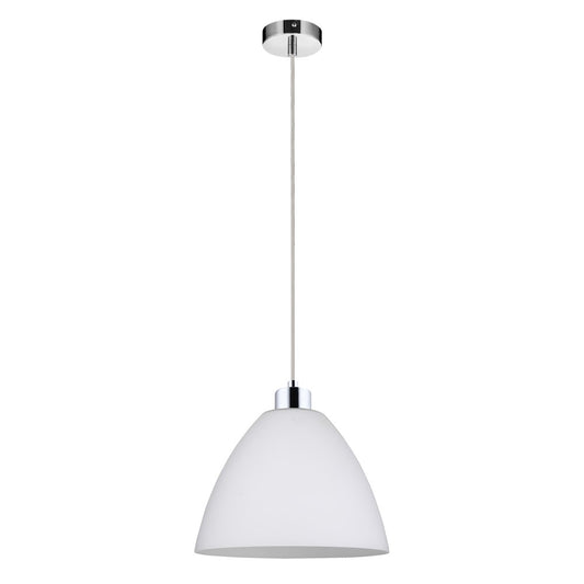 Globe Lampa Wisząca 1xE27 Max.60W Chrom/Biały