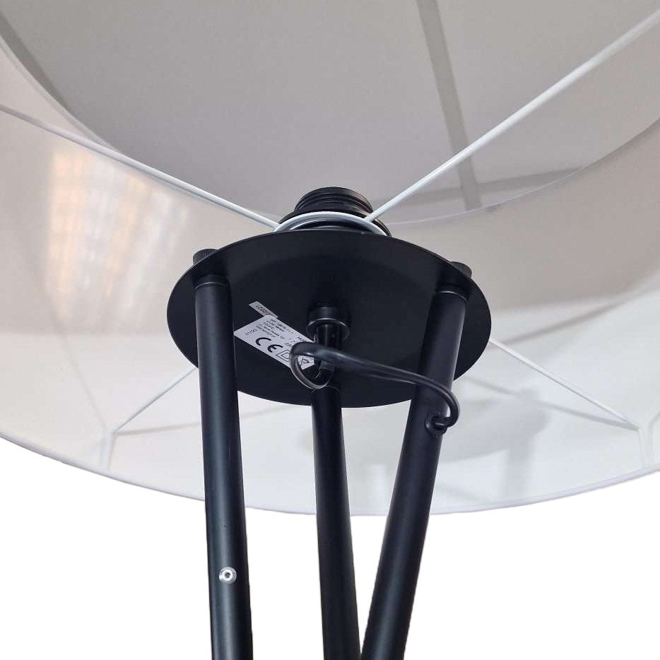 Hugo Lampa Podłogowa 1xE27 Max.40W Biały/Transparentny/Czarny