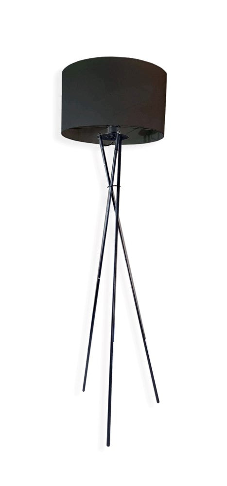 Hugo Lampa Podłogowa 1xE27 Max.40W Czarny/Transparentny/Czarny