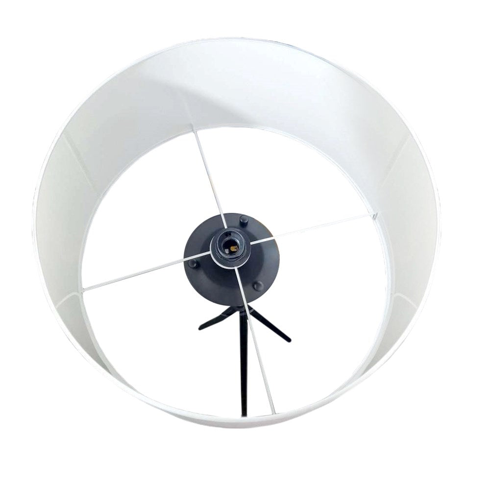 Hugo Lampa Podłogowa 1xE27 Max.40W Biały/Transparentny/Czarny