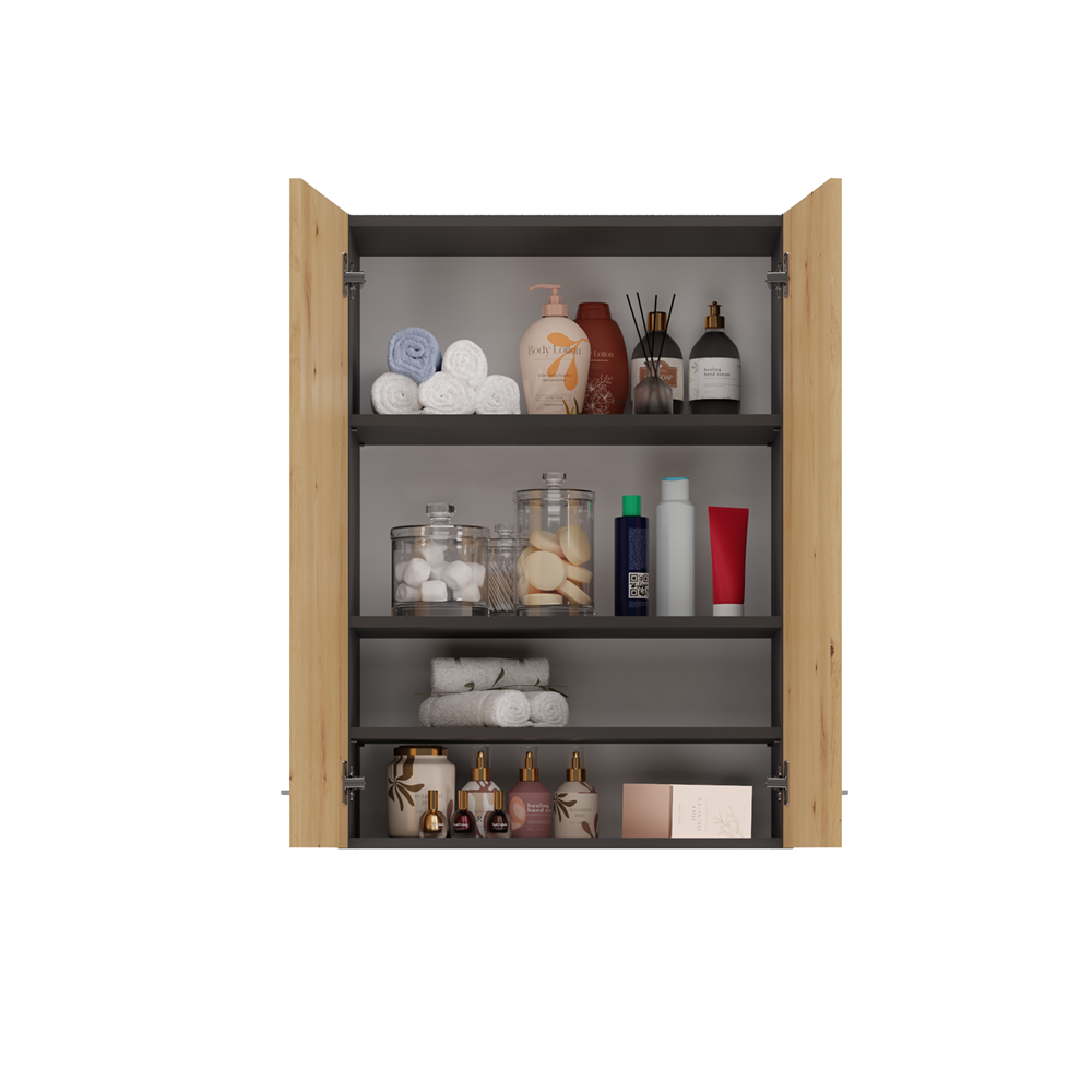 SZAFKA NAD PRALKE POLA MINI DD ANTRACYT - DĄB ARTISAN