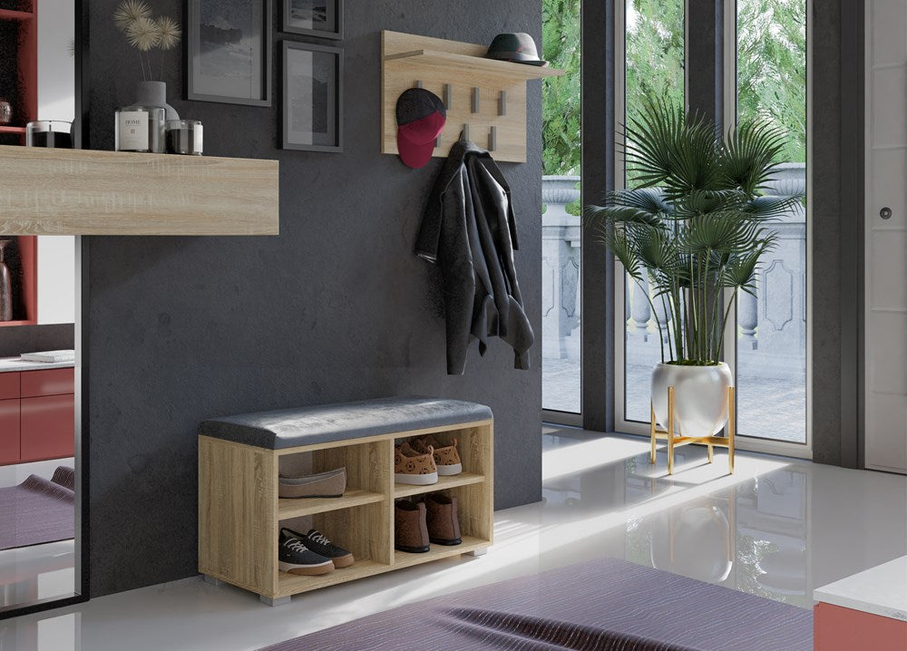 SZAFKA NA BUTY SIEDZISKO OPAL 4P DĄB SONOMA