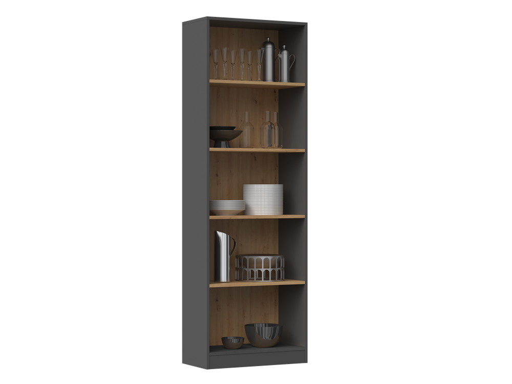 REGAŁ R60 - ANTRACYT / DĄB ARTISAN