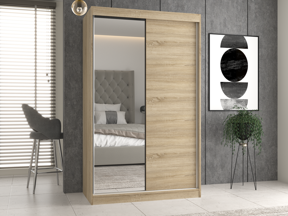 SZAFA IGA 120 Z 1 LUSTREM - DĄB SONOMA