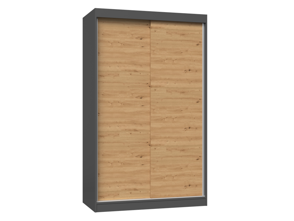 SZAFA IGA 120 - ANTRACYT / DĄB ARTISAN