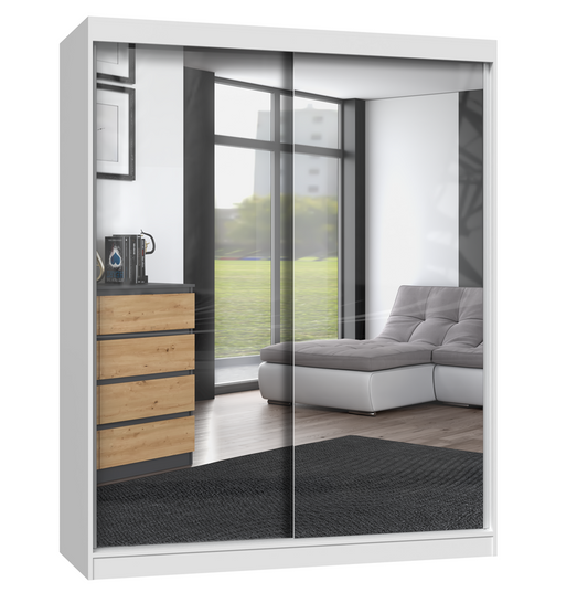 SZAFA IGA 160 Z 2 LUSTRAMI - BIEL