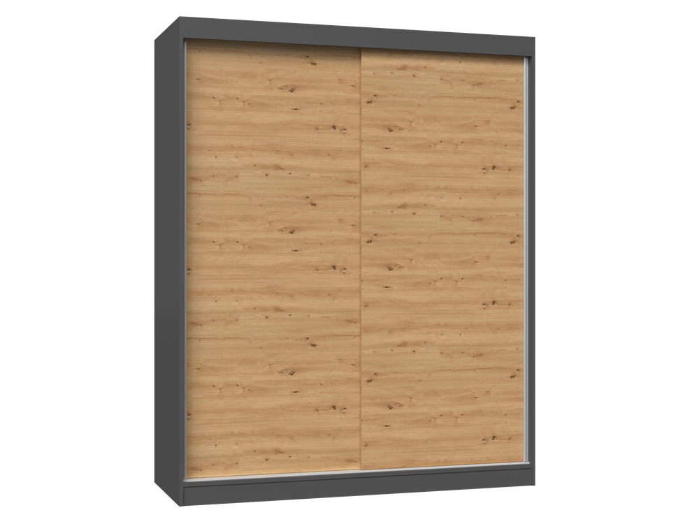 SZAFA IGA 160 - ANTRACYT / DĄB ARTISAN