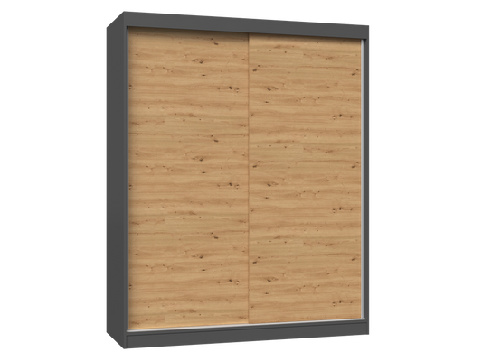 SZAFA IGA 160 - ANTRACYT / DĄB ARTISAN