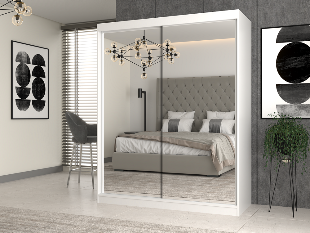 SZAFA IGA 160 Z 2 LUSTRAMI - BIEL