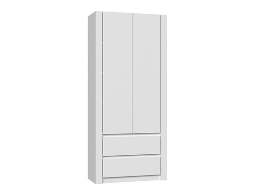 SZAFA GARDEROBA 2 SZUFLADY 90 CM DEKO 2D2S BIEL