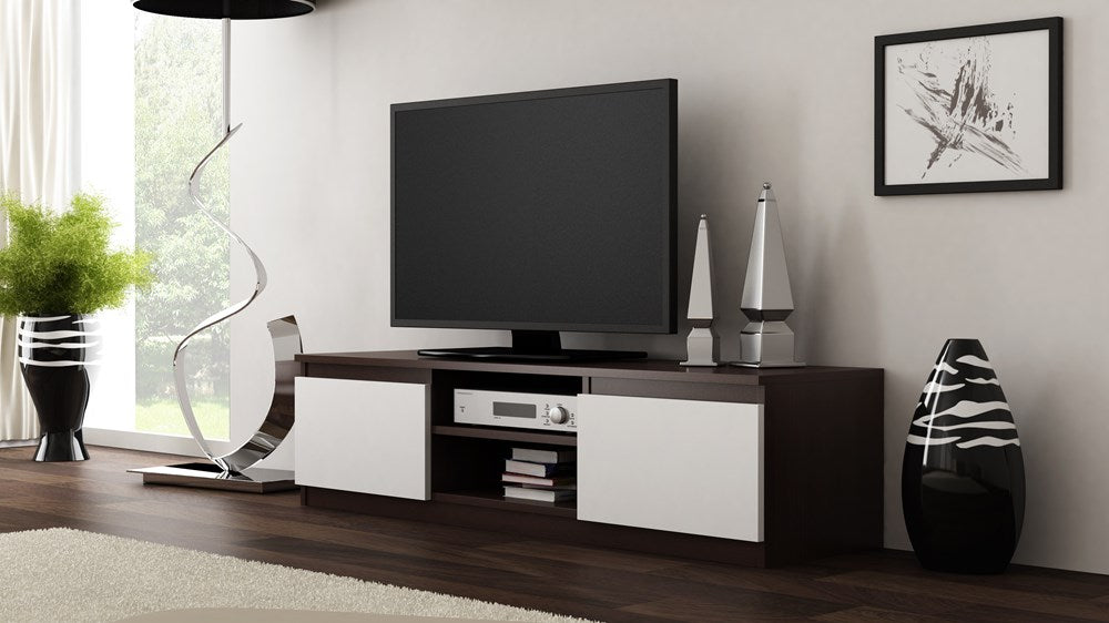 STOLIK RTV MALWA 140 - WENGE / BIEL