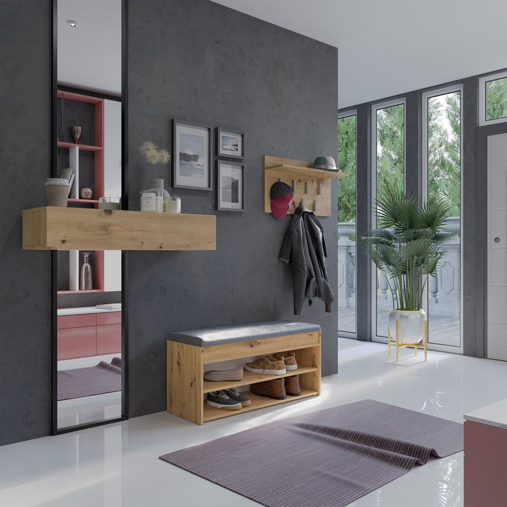 SZAFKA NA BUTY PARMA 2P SIEDZISKO SCHOWEK DĄB ARTISAN