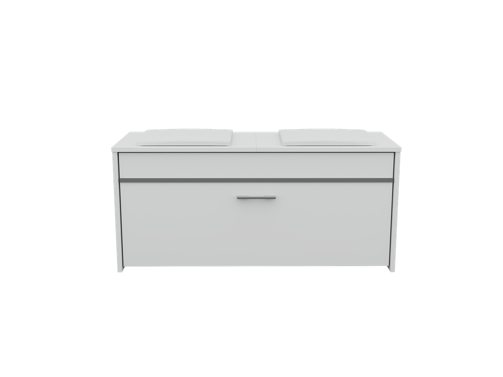 SZAFKA NA OBUWIE BUTY SIEDZISKO SCHOWEK ROMA BIAŁA