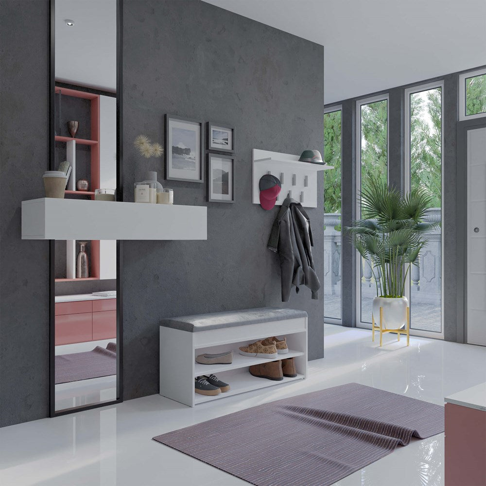 SZAFKA NA BUTY PARMA 2P SIEDZISKO SCHOWEK BIAŁA