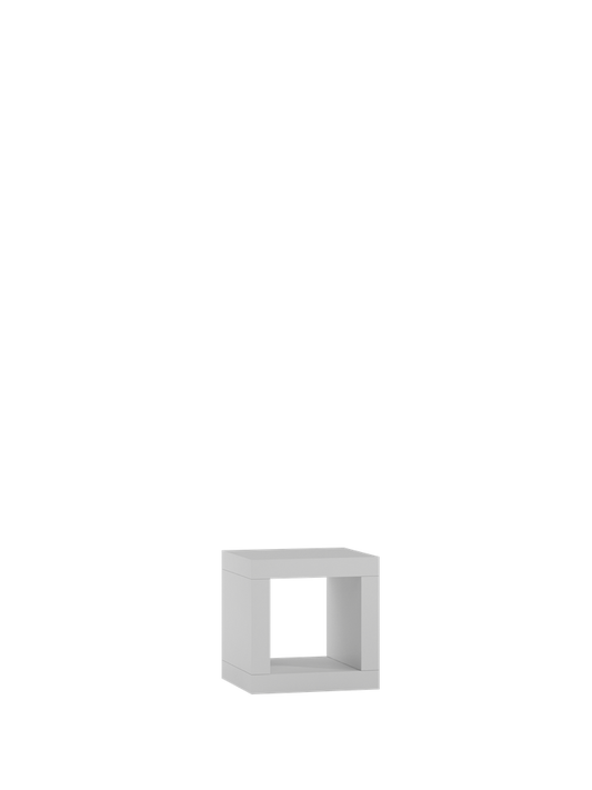 STOLIK NOCNY / REGAŁ KALAX 1x1 - BIEL