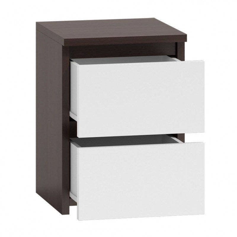 SZAFKA NOCNA MALWA M2 - BIEL/WENGE