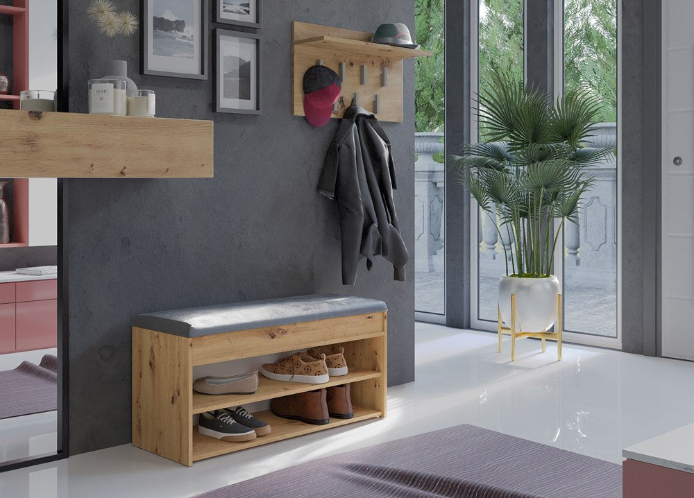 SZAFKA NA BUTY PARMA 2P SIEDZISKO SCHOWEK DĄB ARTISAN