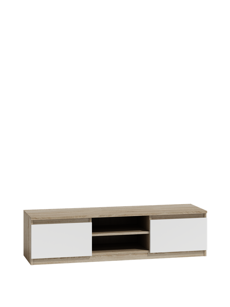 STOLIK RTV MALWA 140 - DĄB SONOMA / BIEL