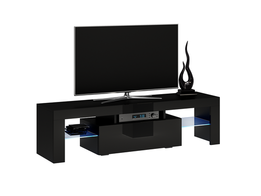 STOLIK RTV 140 DEKO CZERŃ POŁYSK KOMPLET