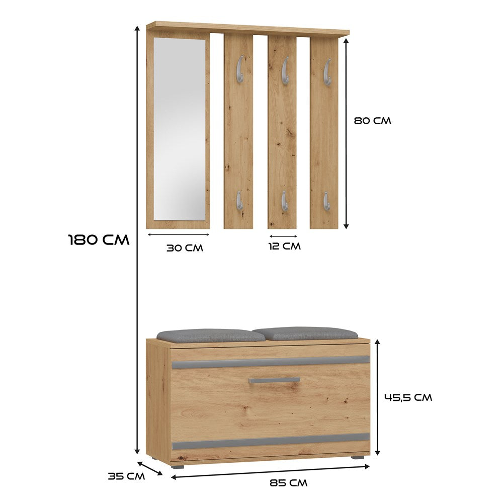 GARDEROBA OPAL II - DĄB ARTISAN